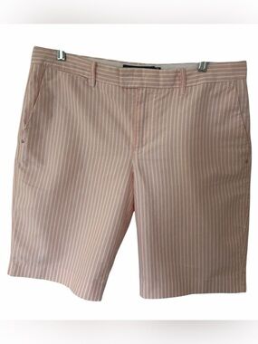 Ralph Lauren Golf Walking Bermuda Shorts Pink / Light Coral Stripe Size 12